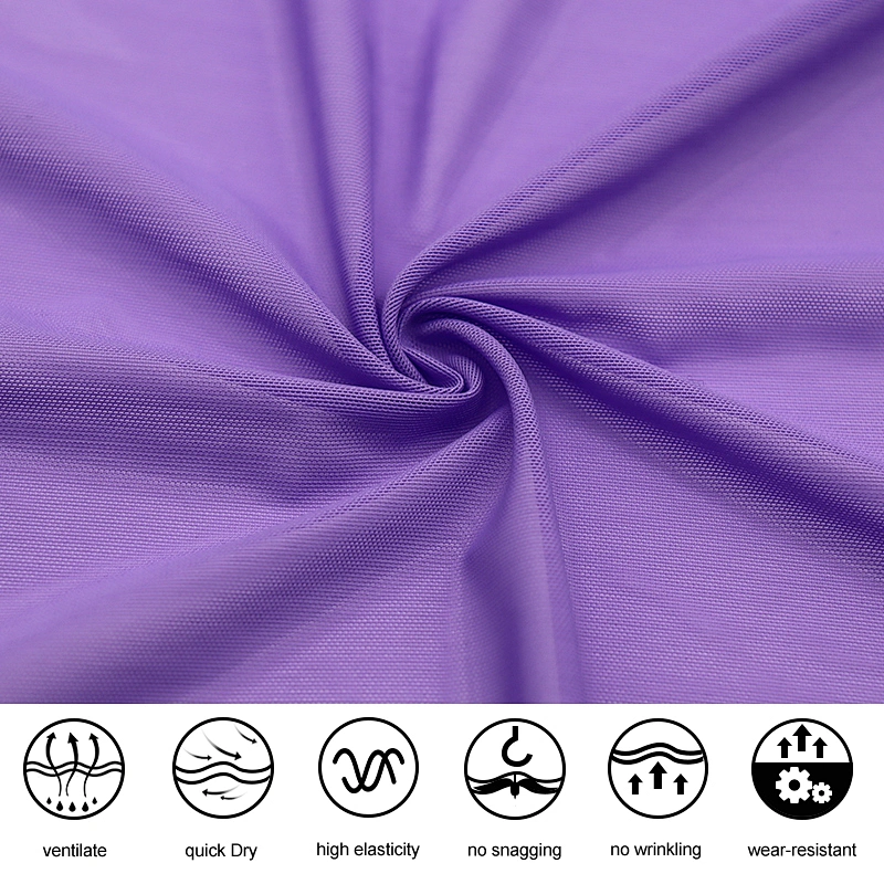4-way stretch nylon spandex mesh knitted fabric factory